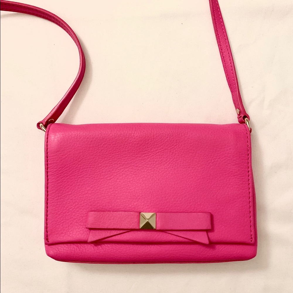 Kate Spade NY Carah Peony Pink Leather Crossbody
